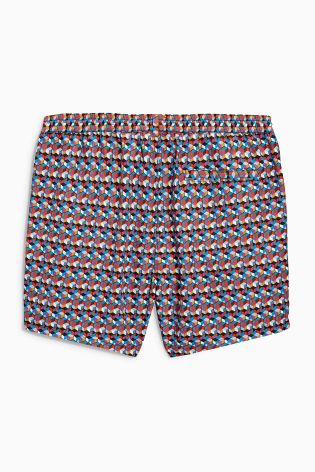 Hexagon Print Swim Shorts